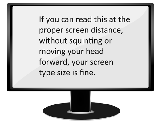 Screen with readable type